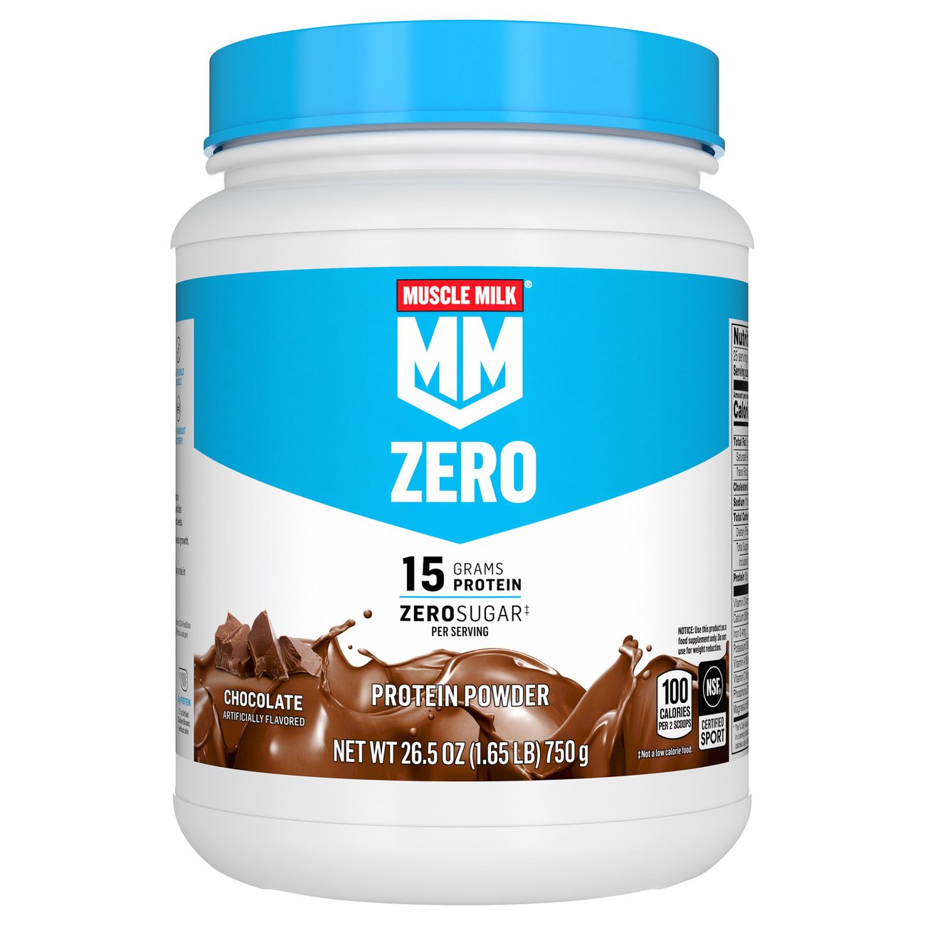 Muscle Milk Zero Sugar 15g Protein Powder - Chocolate