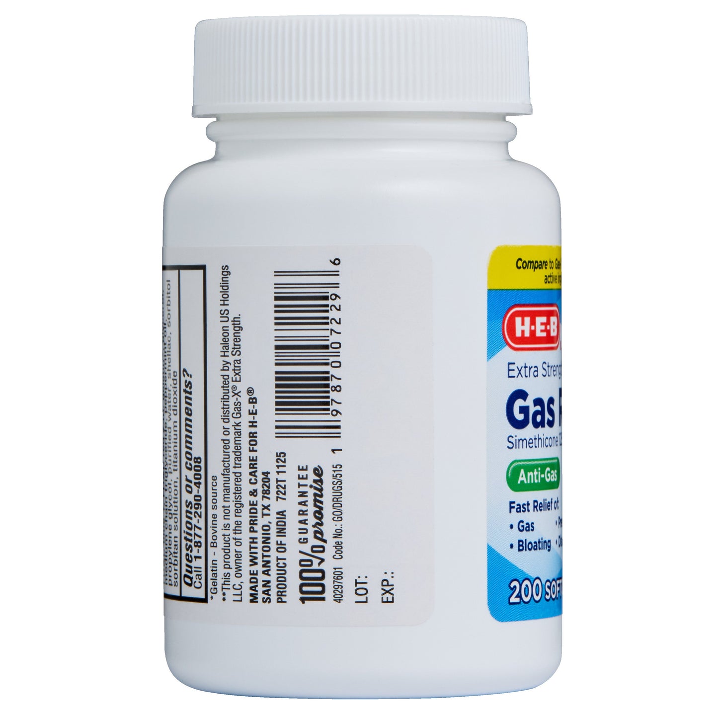 H-E-B Gas Relief Extra Strength Softgels