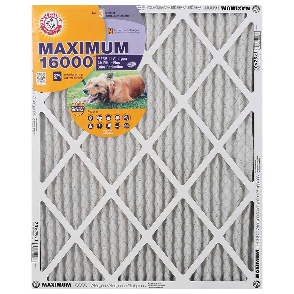 Arm & Hammer Maximum 1600 Allergen Air Filter Plus Odor Reduction