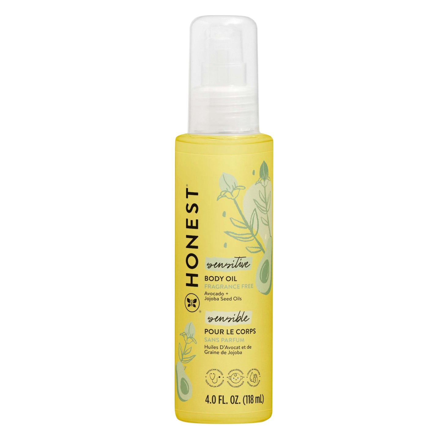The Honest Company Sensitive Body Oil - Fragrance Free