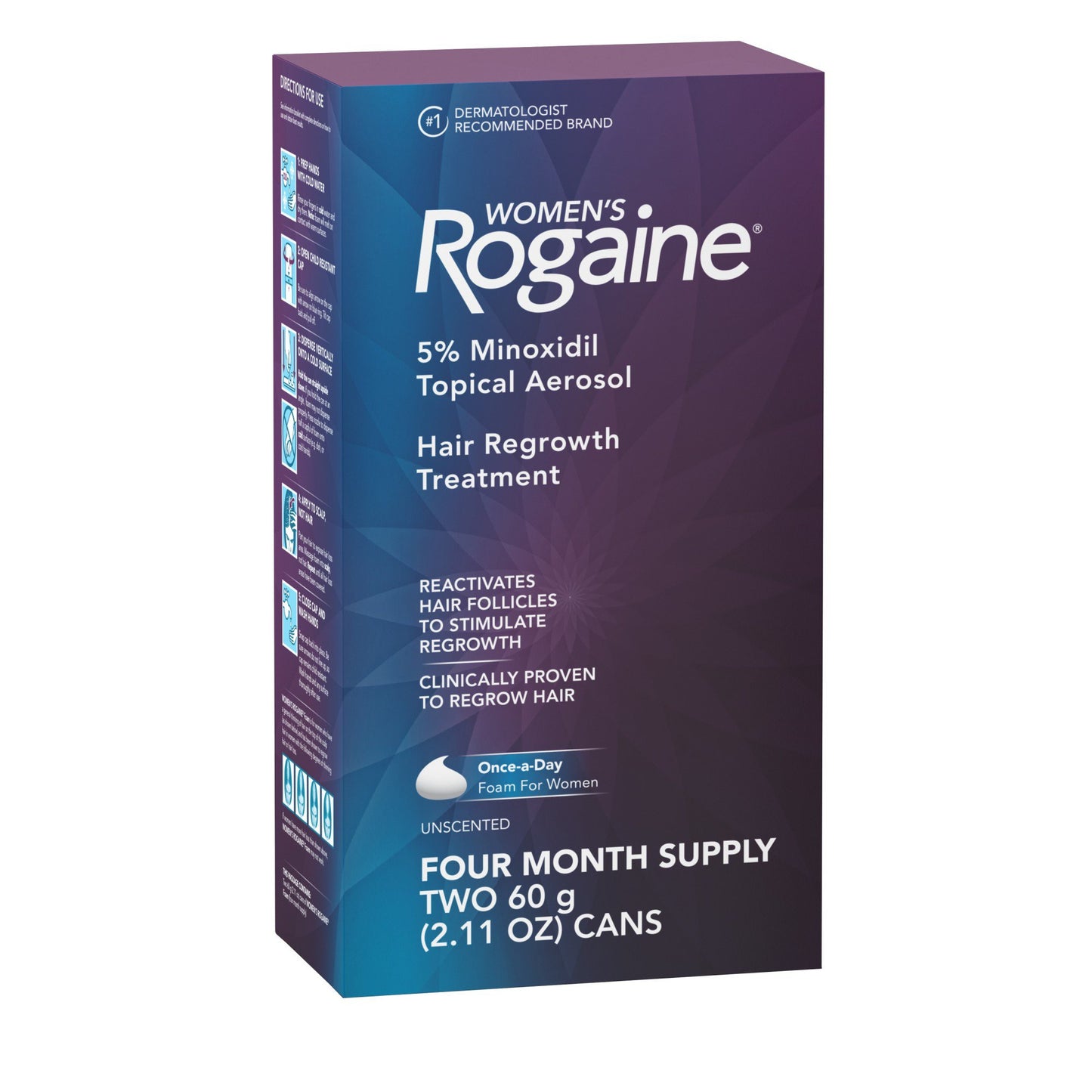 Rogaine Women's 5% Minoxidil Foam for Hair Regrowth