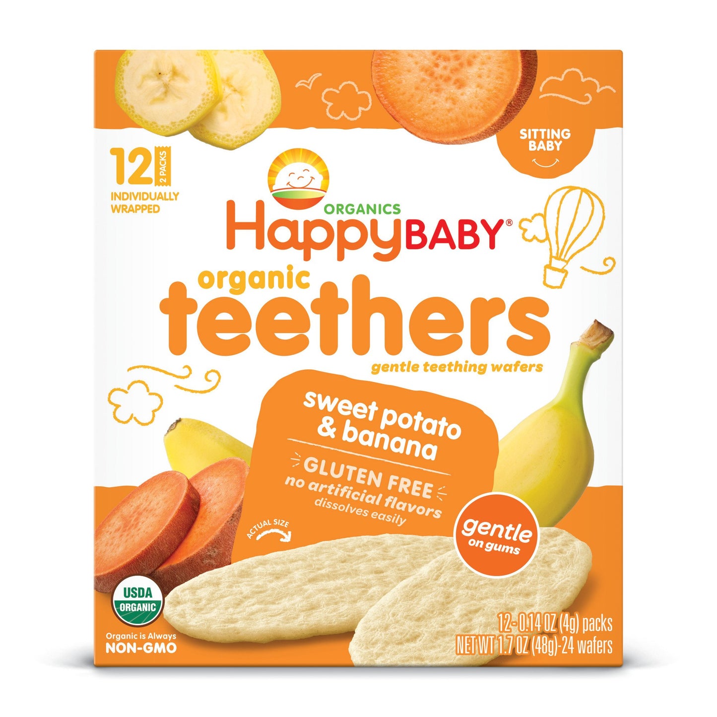 Happy Baby Organics Teethers - Sweet Potato & Banana