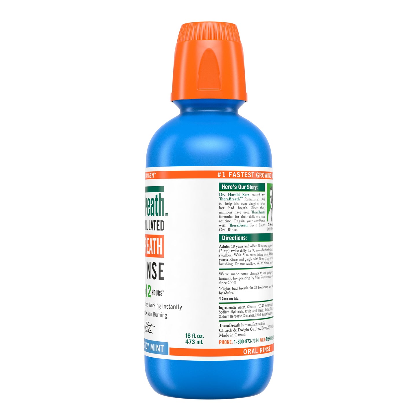 TheraBreath Fresh Breath Oral Rinse - Icy Mint