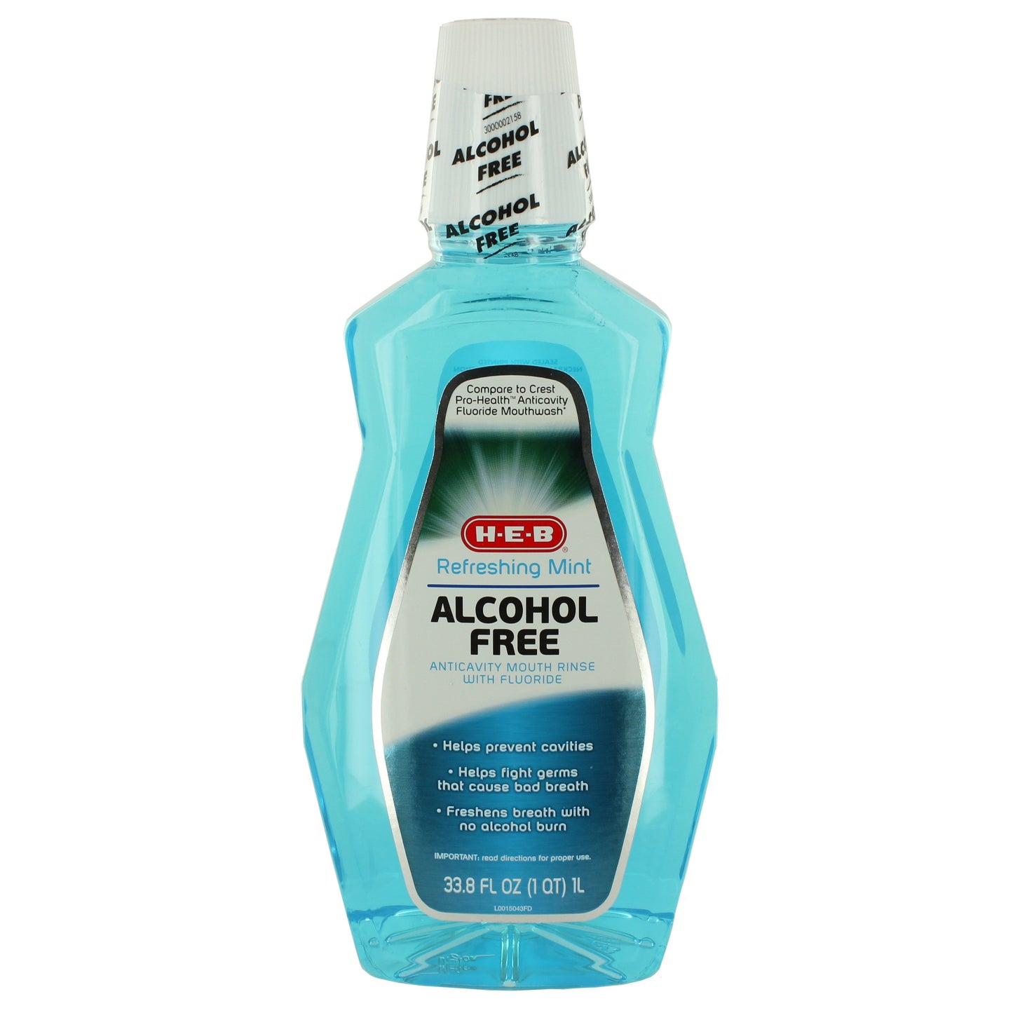 H-E-B Alcohol Free Mouth Rinse – Refreshing Mint