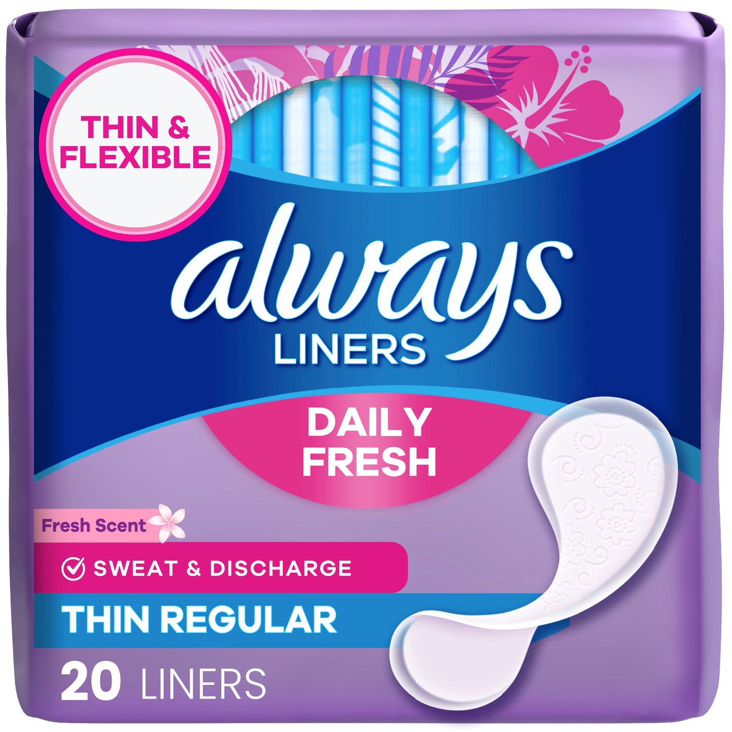 Always Thin No Feel Protection Daily Liners Regular Absorbency Scented