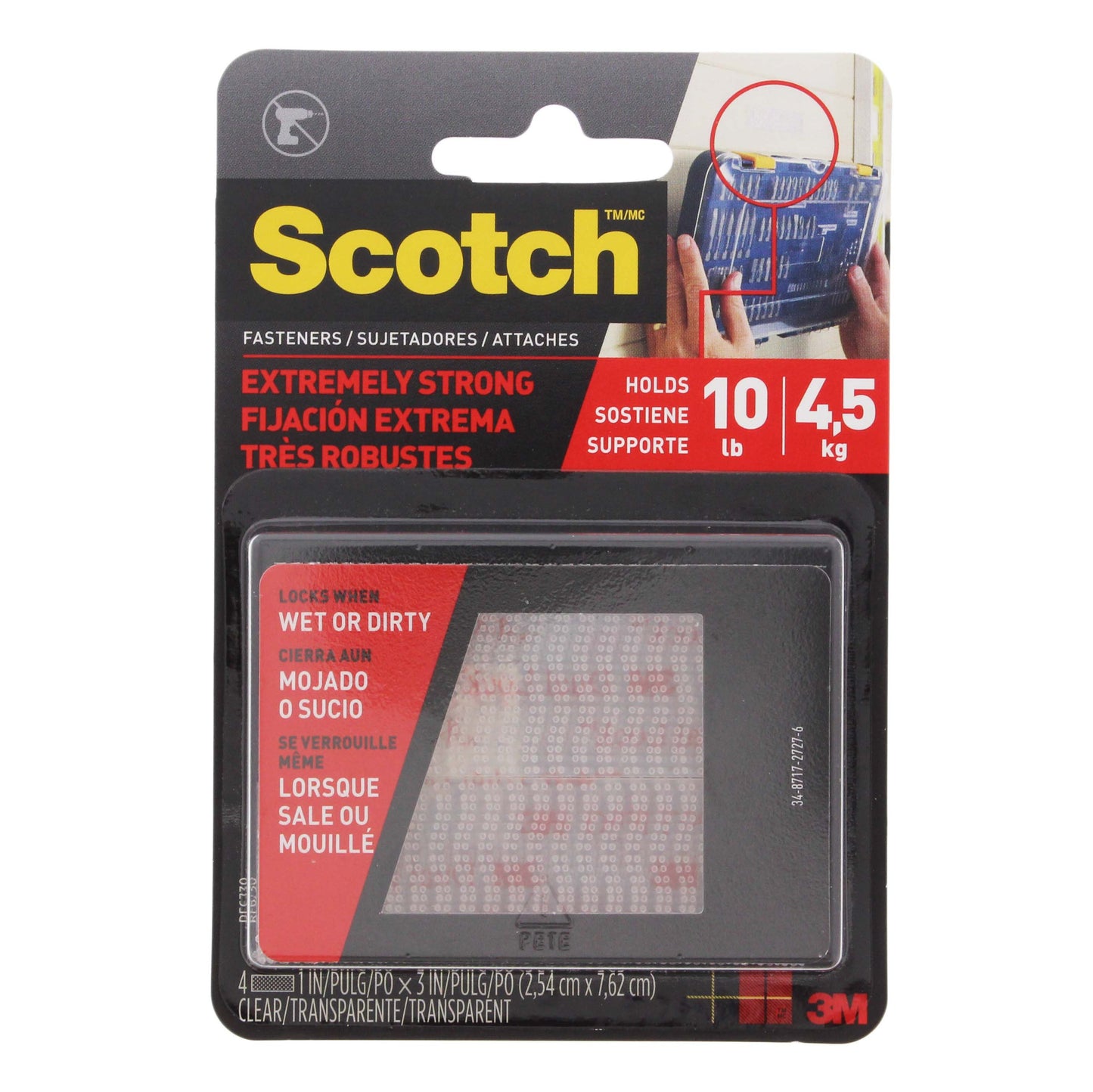 Scotch Extremely Strong Fasteners - Clear