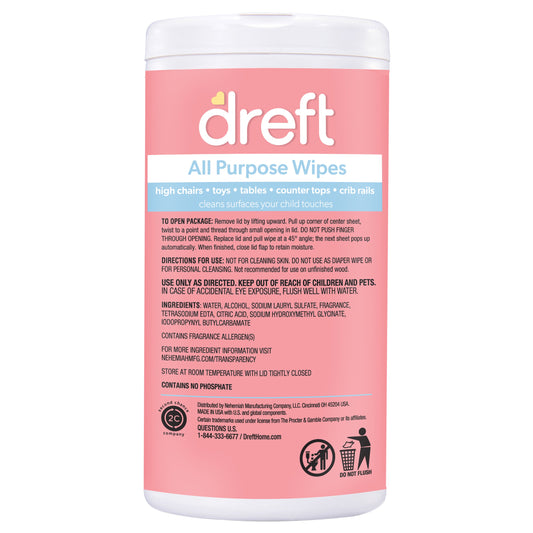 Dreft All Purpose Wipes Multi Surface Wipes