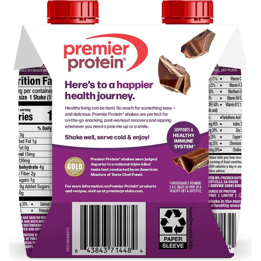 Premier Protein 30g Protein Shakes 4 pk Bottles - Chocolate