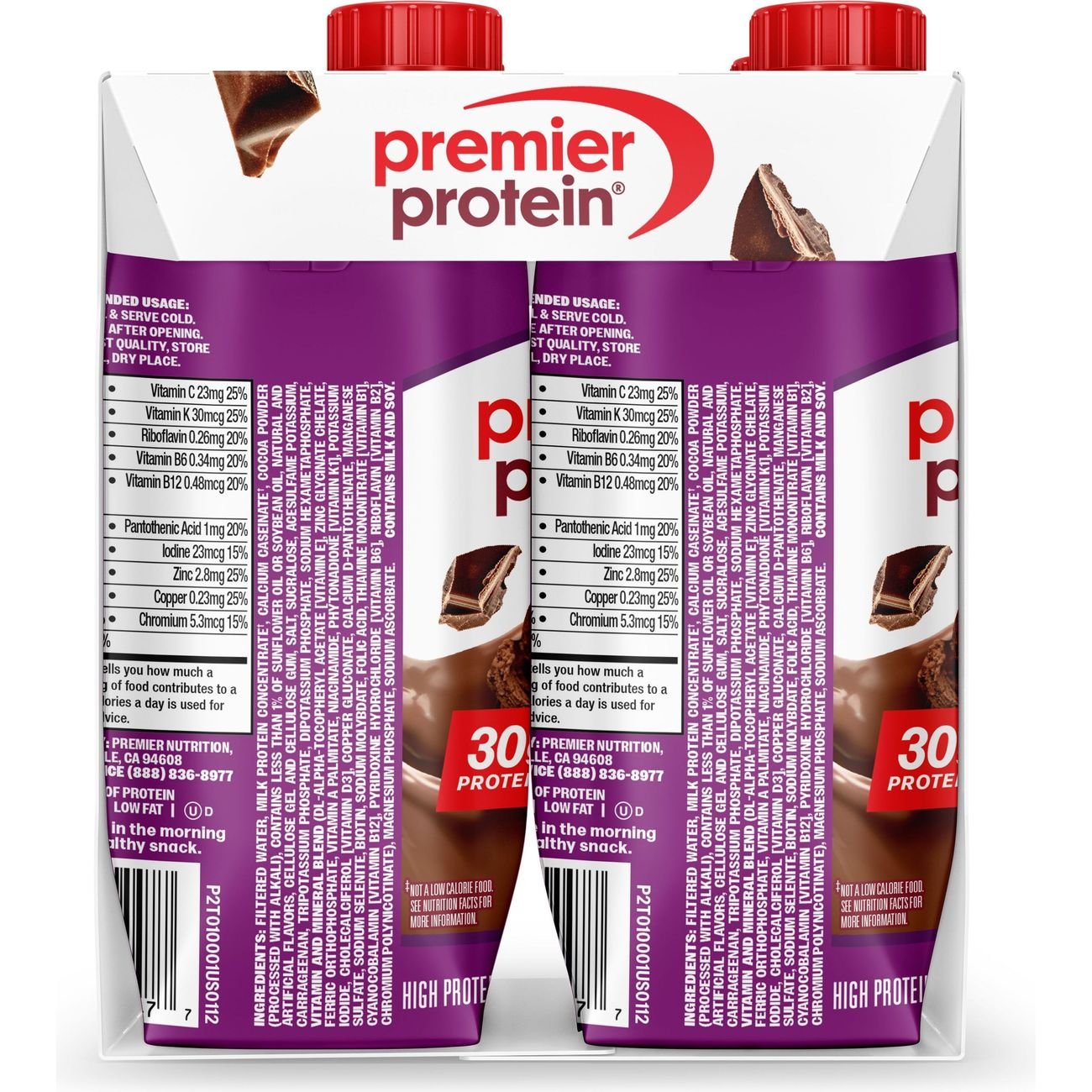 Premier Protein 30g Protein Shakes 4 pk Bottles - Chocolate