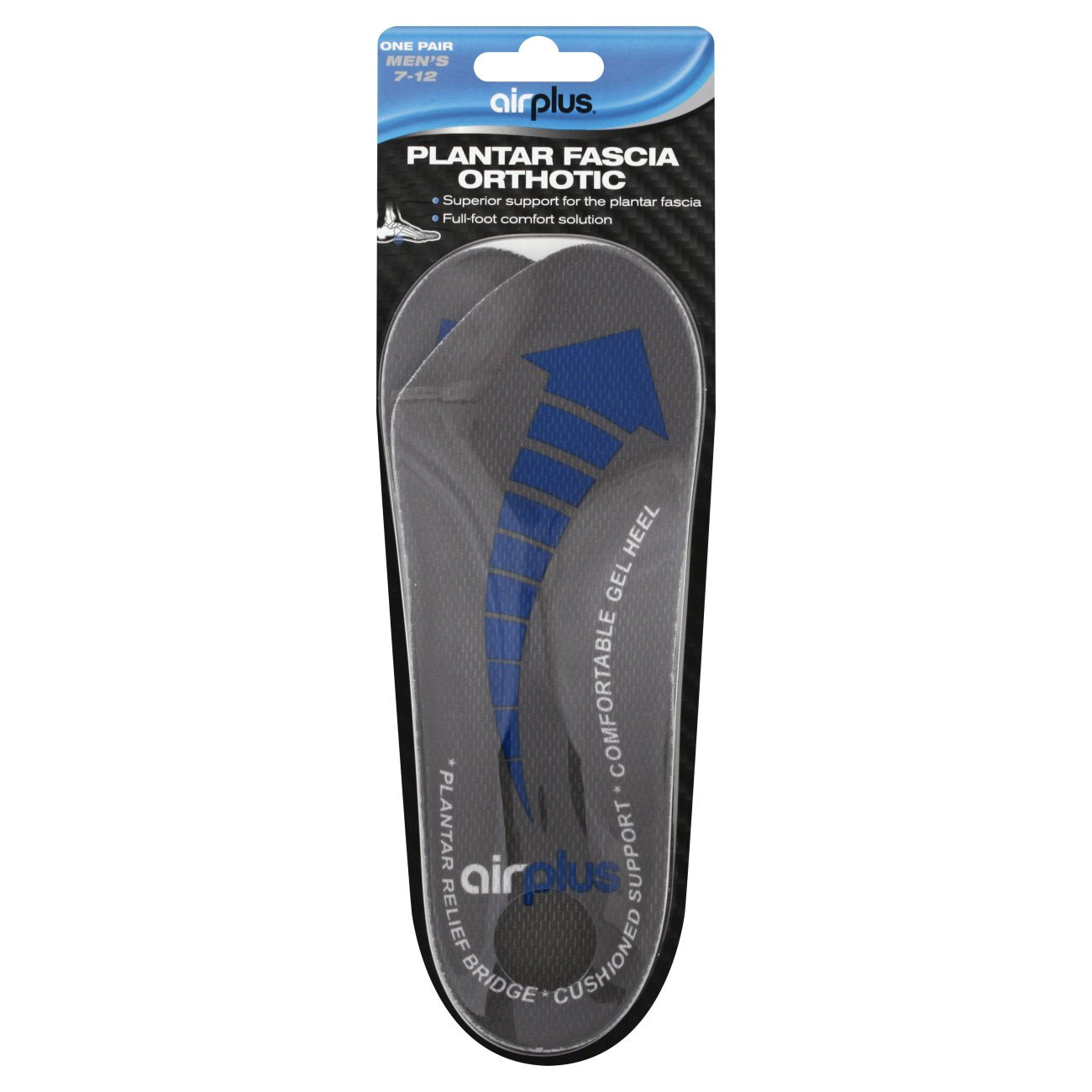 Airplus Plantar Fasciitis Orthotic Insole Men's 7-12