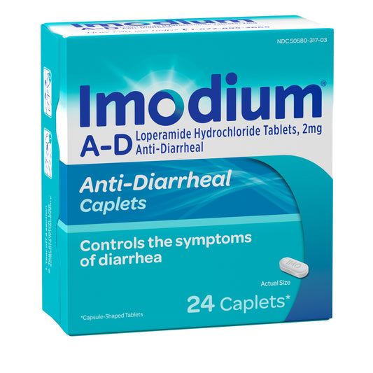 Imodium A-D Anti-Diarrhea Relief Caplets with Loperamide HCl