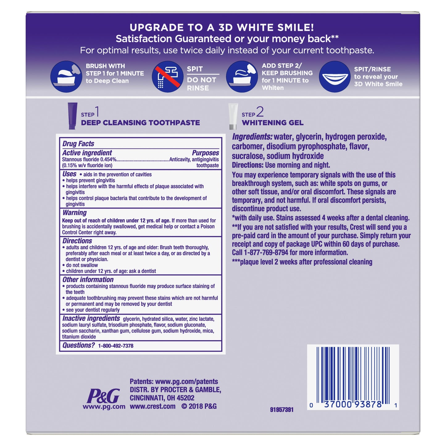 Crest 3D White Brilliance + Whitening Two-step Toothpaste