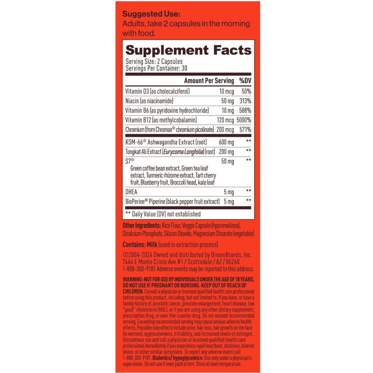 M Drive Prime Testosterone Support Capsules