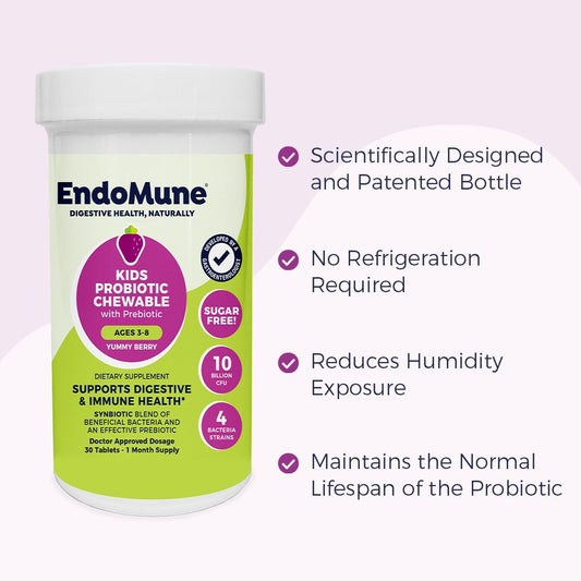 EndoMune Kids' Chewable Probiotic Tablets - Yummy Berry