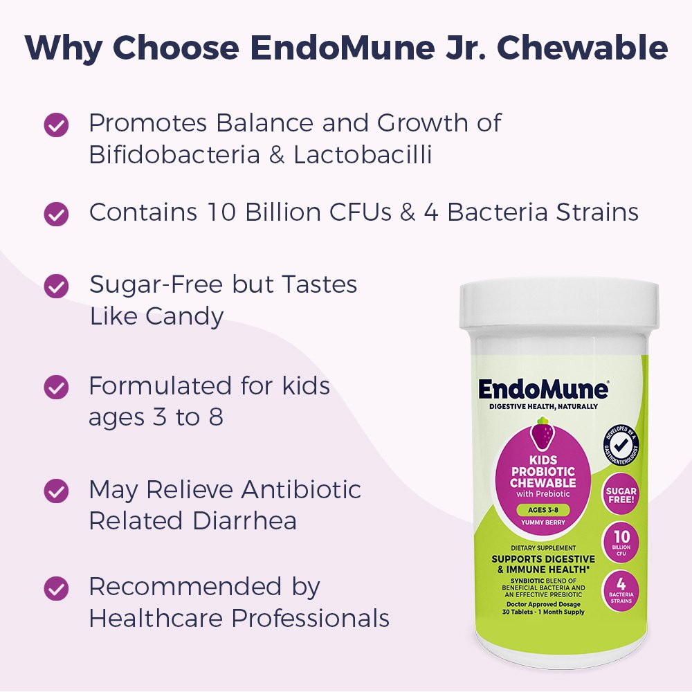 EndoMune Kids' Chewable Probiotic Tablets - Yummy Berry