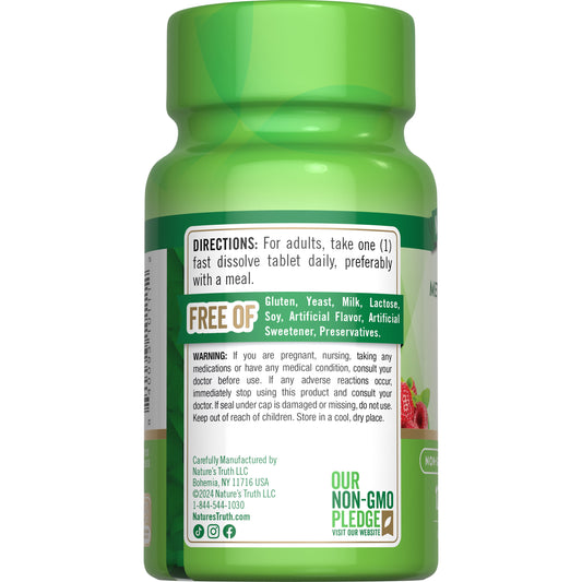 Nature's Truth Methylcobalamin B-12 1000mcg Fast-Dissolve Tablets - Berry Flavor