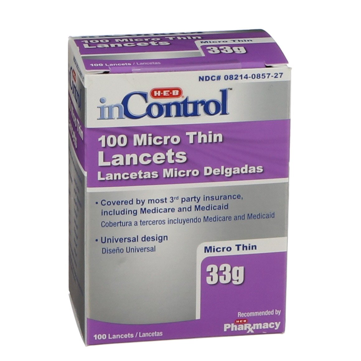 H-E-B InControl Micro Thin Lancets - 33 Gauge