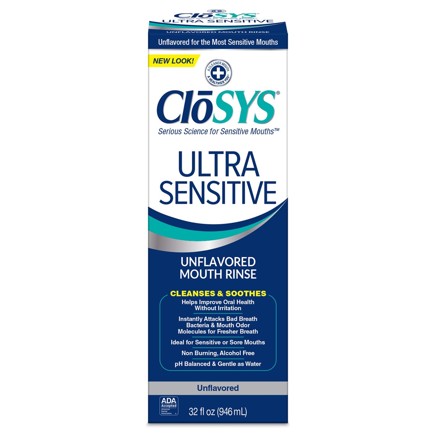 CloSYS Ultra-Sensitive Mouthwash Unflavored with optional flavor control