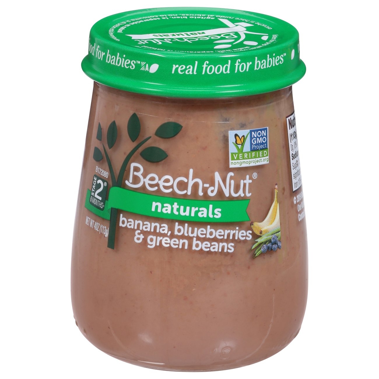 Beech-Nut Naturals Stage 2 Baby Food - Banana Blueberries & Green Beans