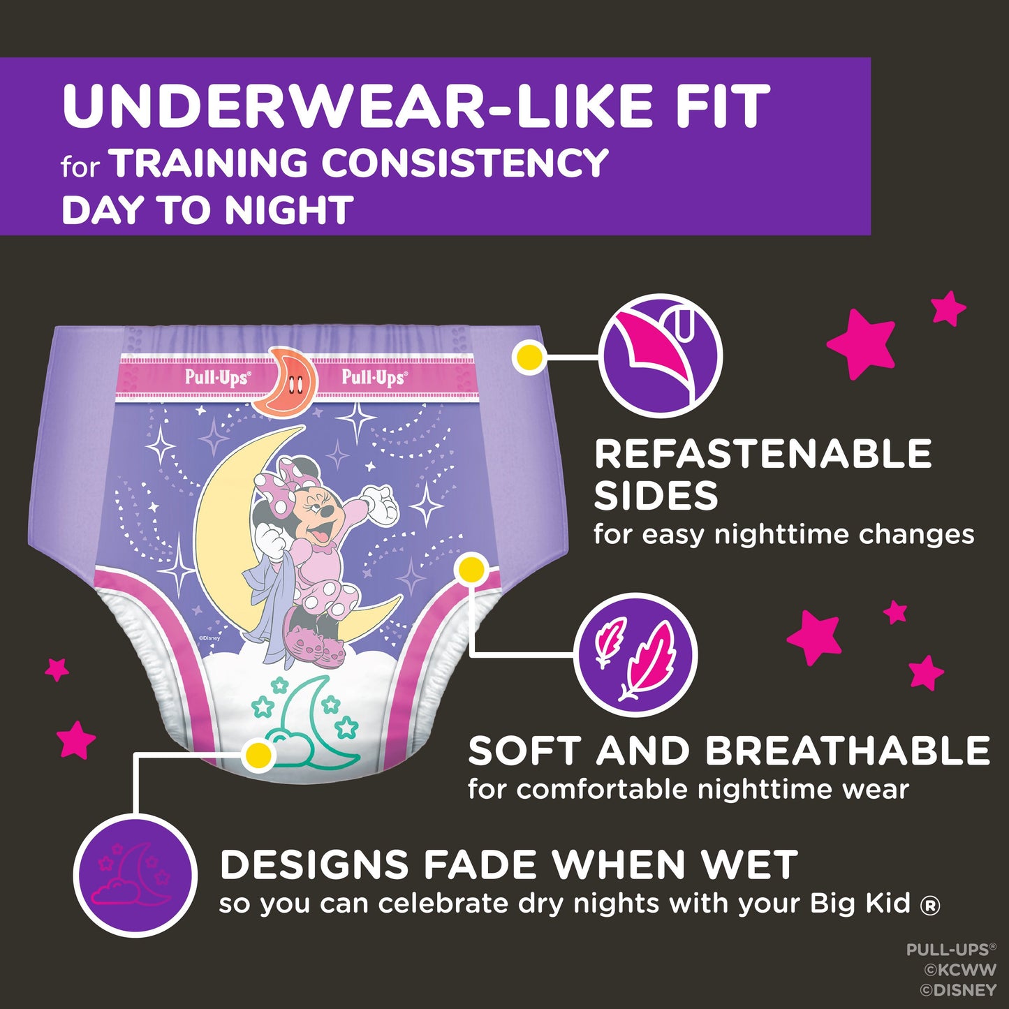 Pull-Ups Girls' Night-Time Potty Training Pants - 3T-4T
