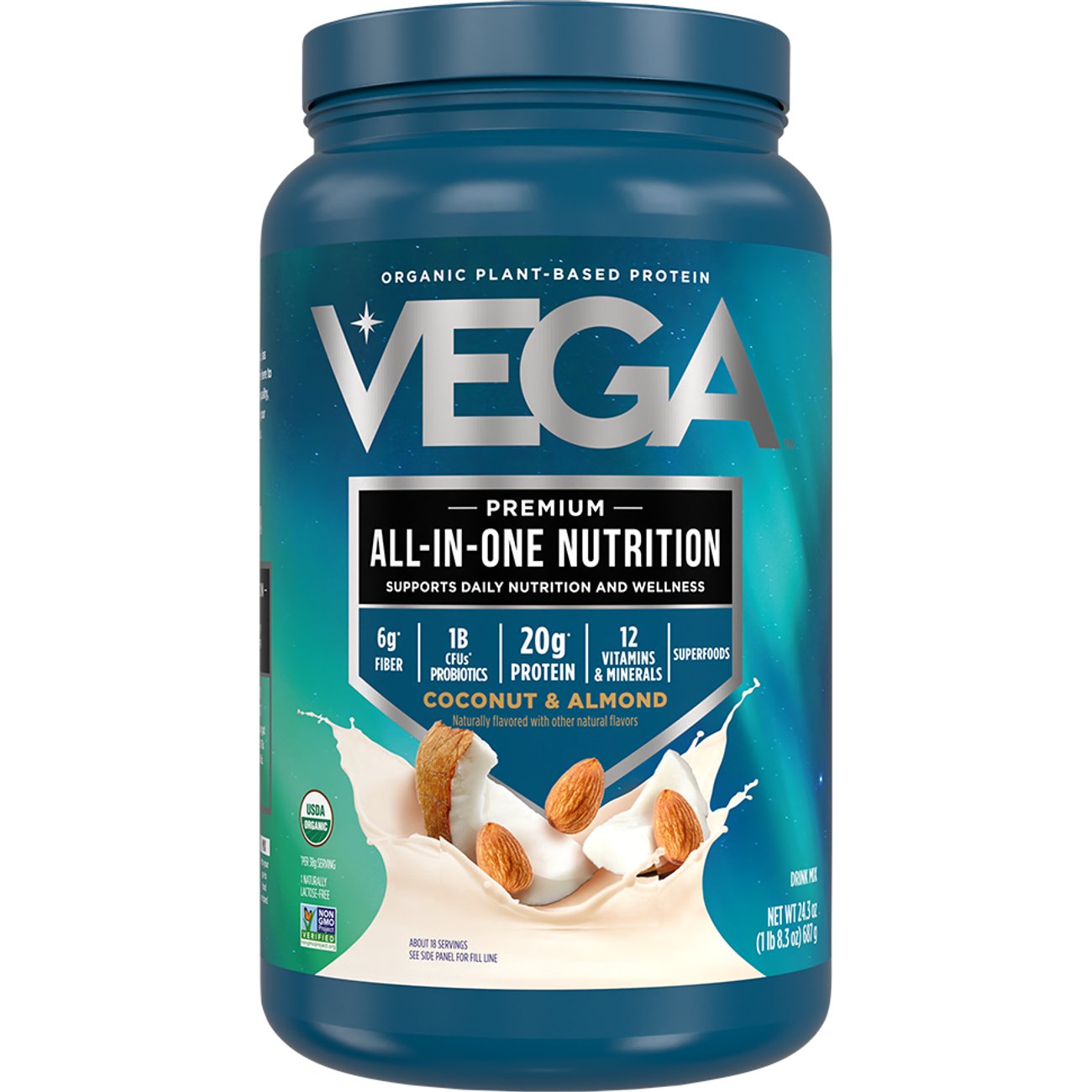 Vega Plant-Based All-in-One 20g Protein Shake Mix - Coconut Almond