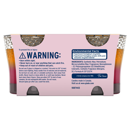 Glade 2 in 1 Vanilla Passion Fruit & Hawaiian Breeze Candles