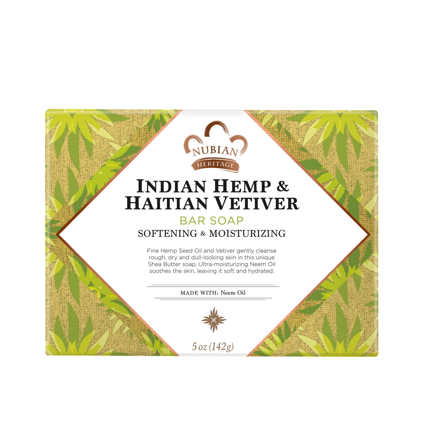 Nubian Heritage Indian Hemp and Haitian Vetiver Soap Bar
