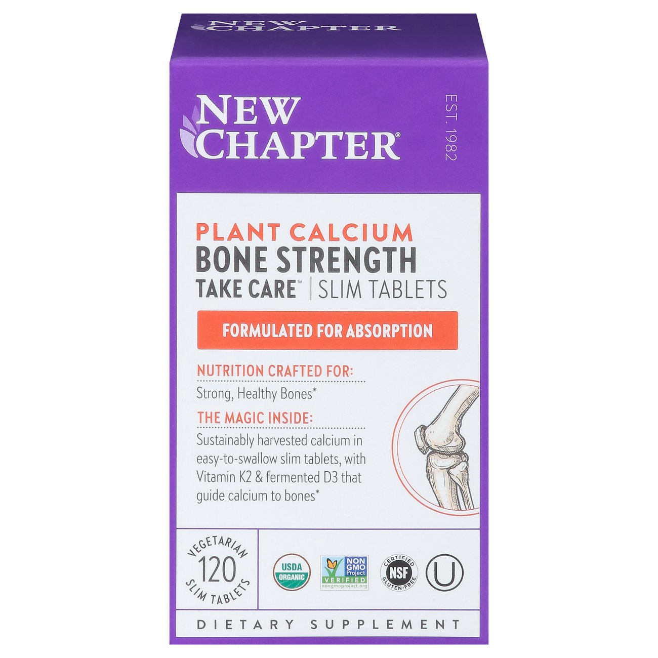 New Chapter Plant Calcium Bone Strength Take Care Slim Tablets
