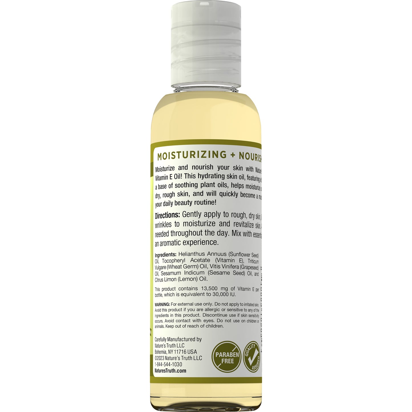 Nature's Truth 100% Pure Moisturizing Vitamin E Oil - Lemon Scent