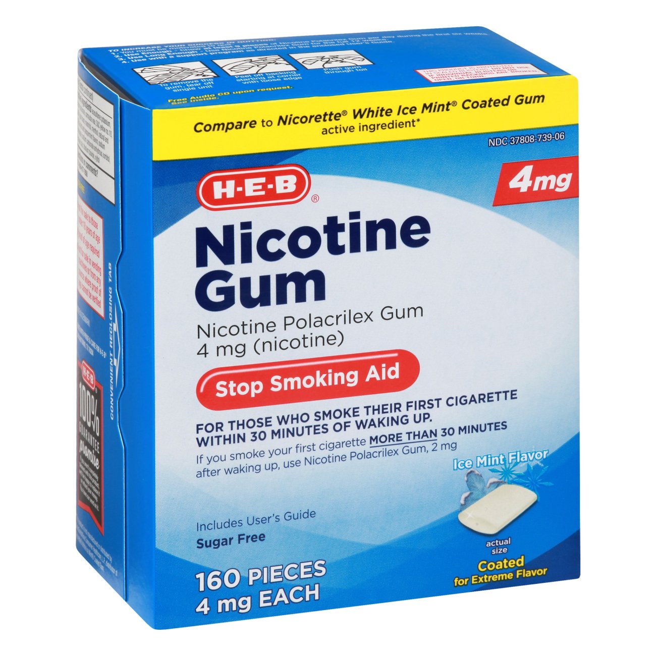 H-E-B Nicotine Gum Stop Smoking Aid – 4 mg