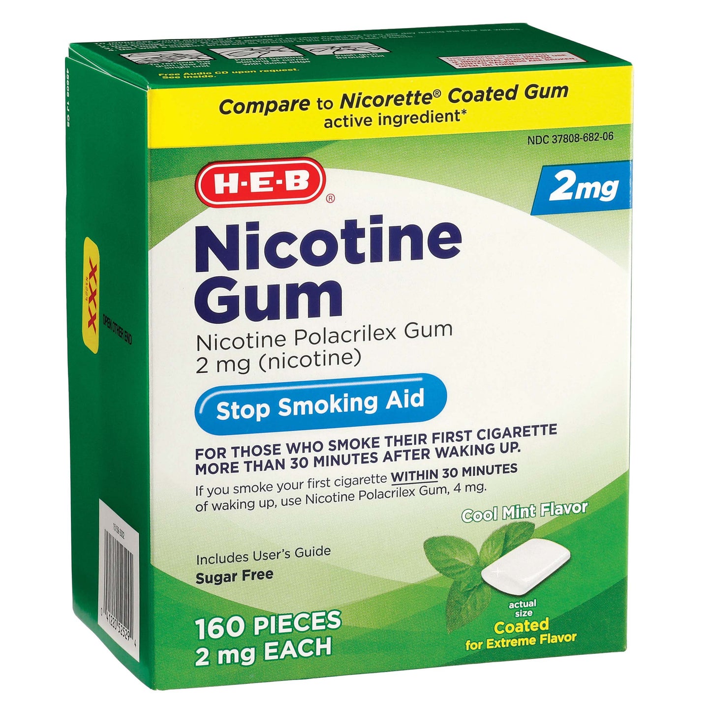 H-E-B Nicotine Gum Stop Smoking Aid - 2 mg