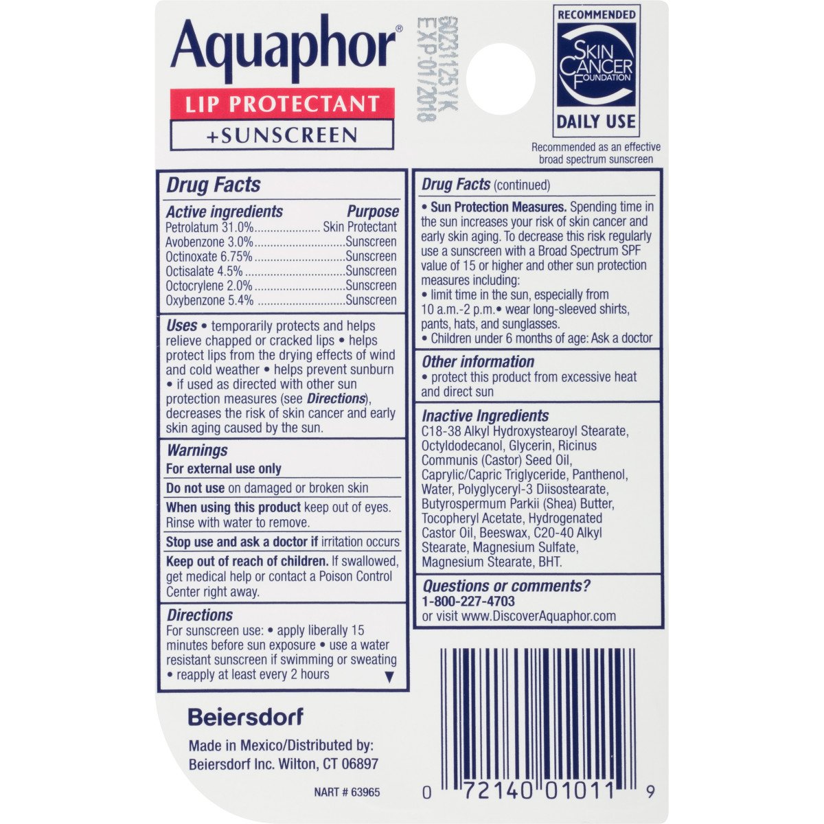 Aquaphor Lip Repair + Protect