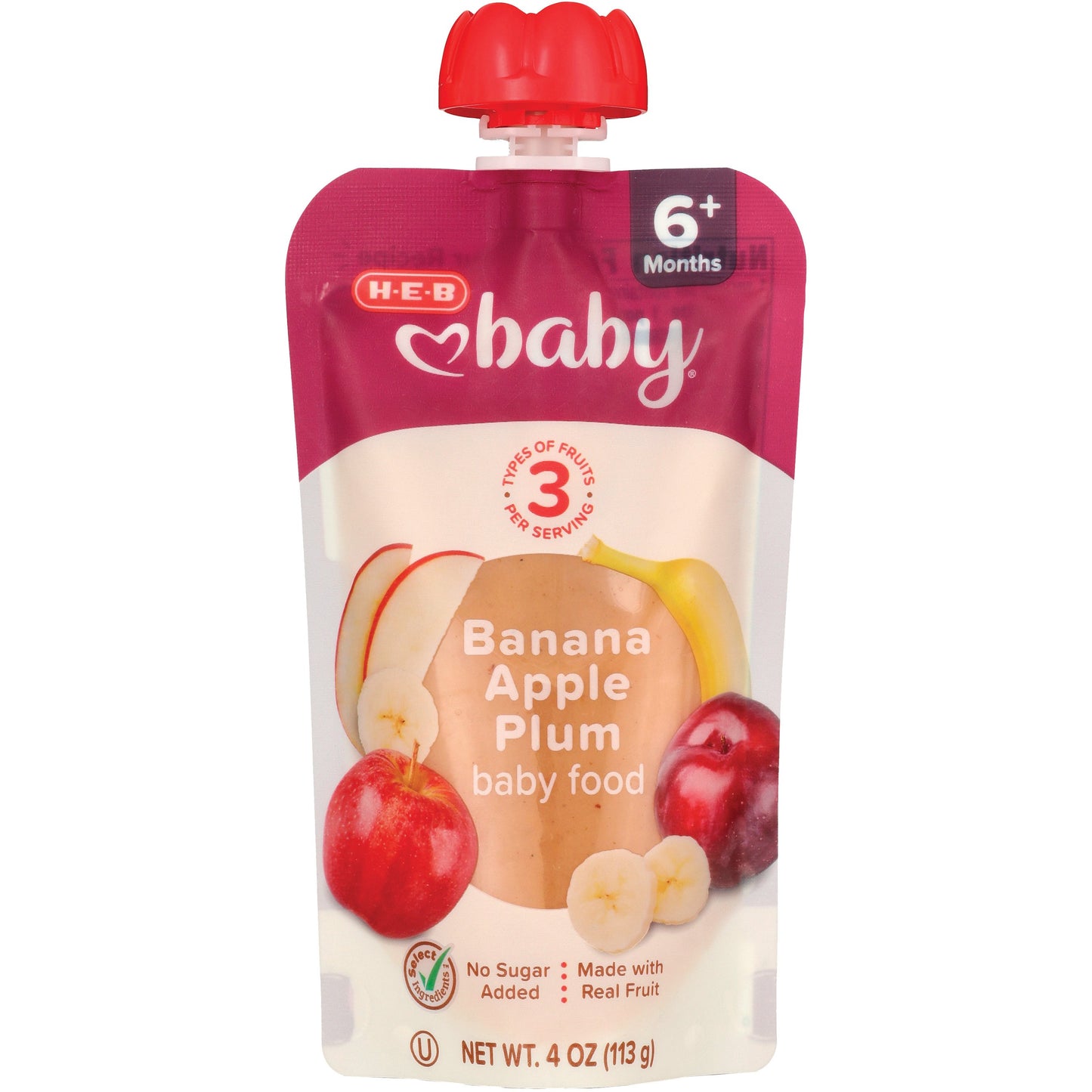 H-E-B Baby Food Pouch - Banana Apple & Plum