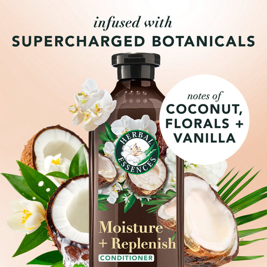 Herbal Essences Moisture + Replenish Coconut Sulfate Free Conditioner, 13.5 fl oz