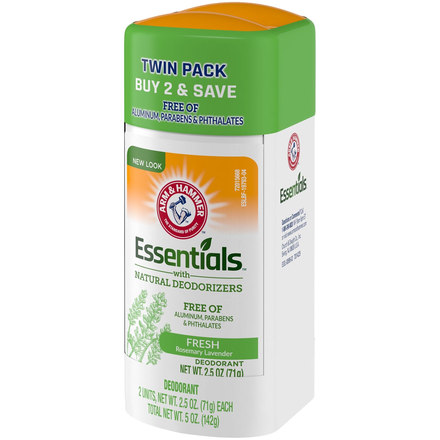 Arm & Hammer Essentials Deodorant Rosemary Lavender Twin Pack