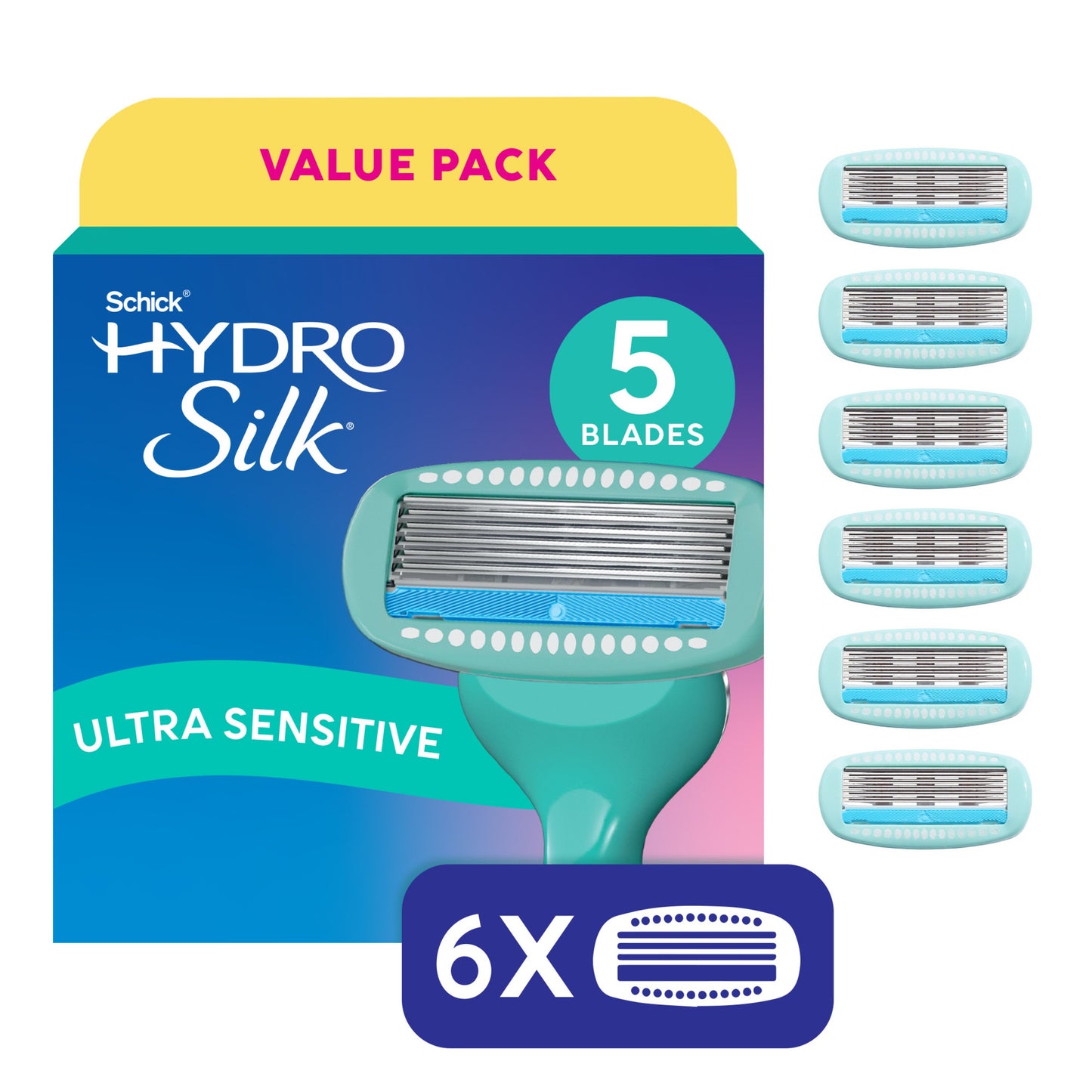 Schick Hydro Silk Schick Hydro Silk Sensitive Womens Razor Refills, 5-Blade Razors for Women Sensitive Skin