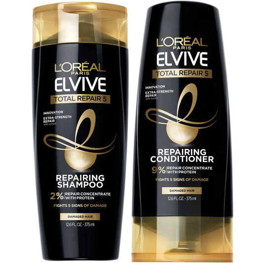 L'Oréal Paris Elvive Total Repair 5 Repairing Shampoo and Conditioner Set