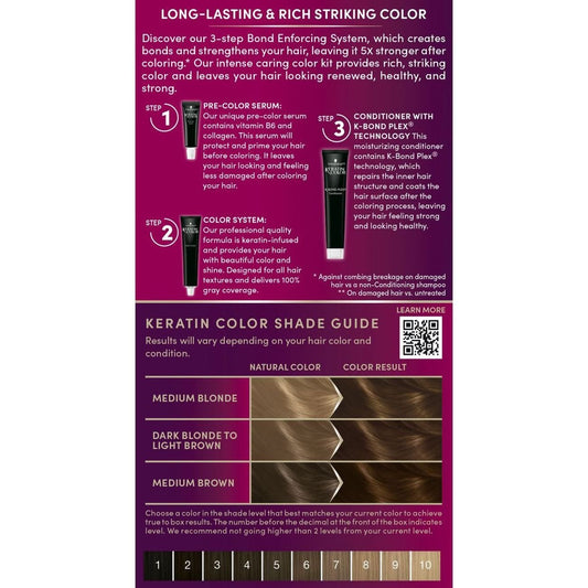 Schwarzkopf Keratin Color Permanent Hair Color - 6.0 Delicate Praline