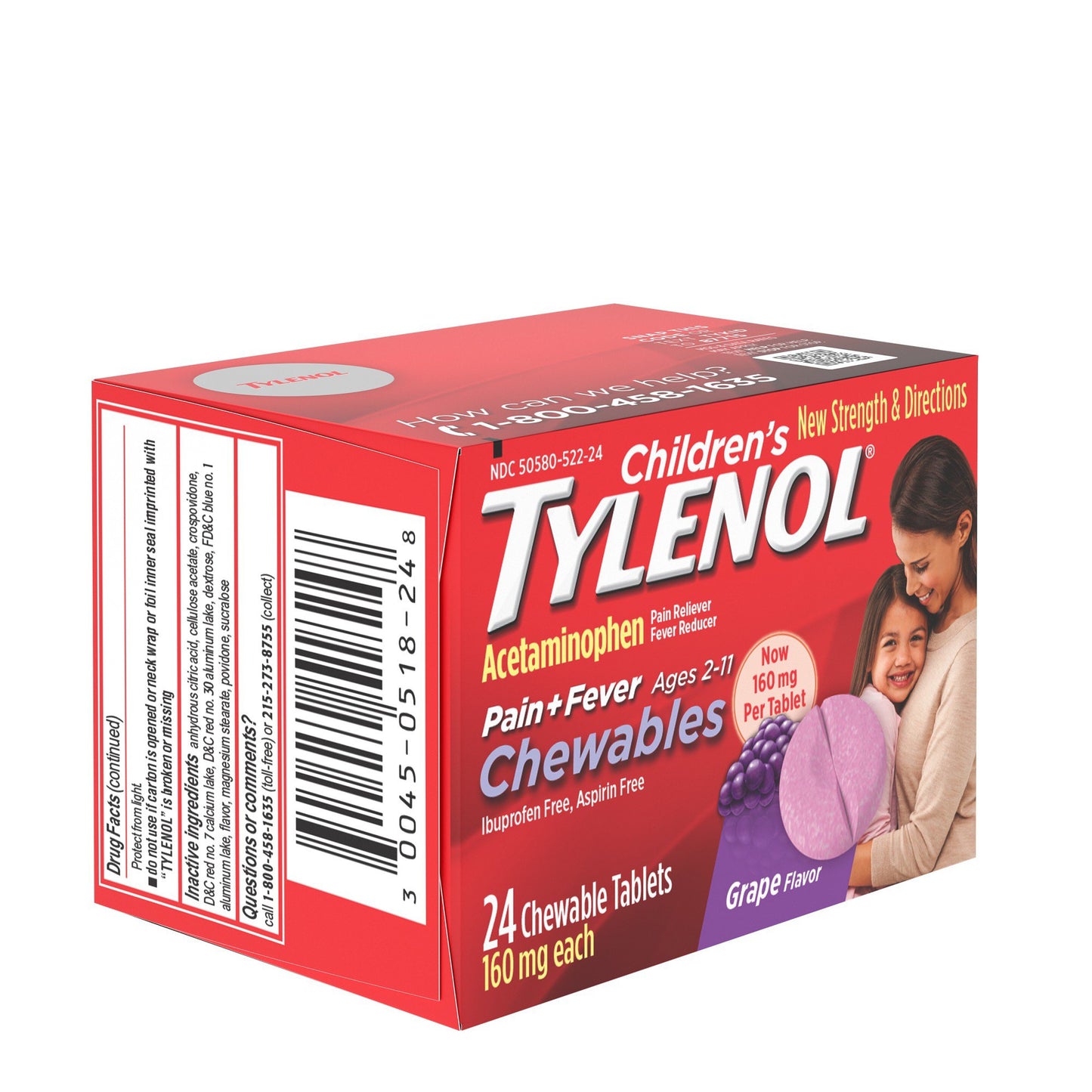 Tylenol Children's Pain + Fever Chewables - Grape Flavor