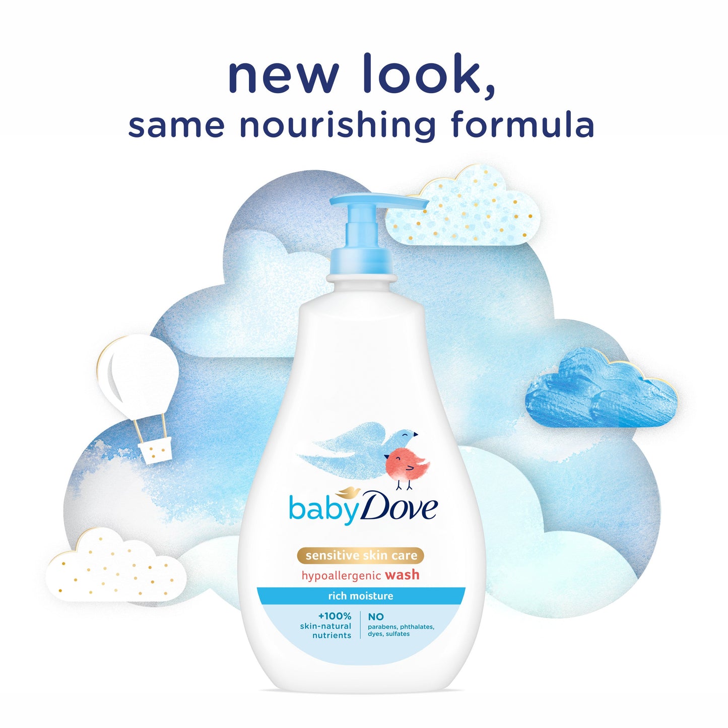 Baby Dove Sensitive Skin Care Baby Wash Rich Moisture