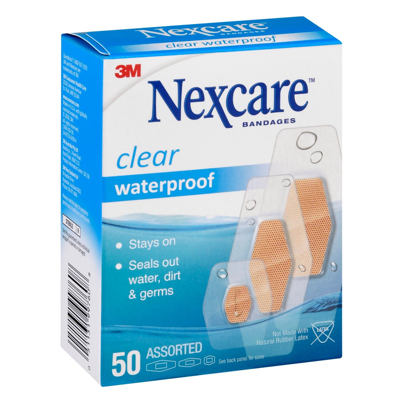 Nexcare Waterproof Clear Bandages - Assorted Sizes