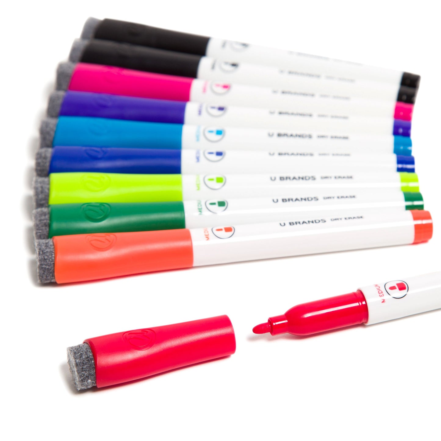 U Brands Medium Point Dry Erase Markers - Assorted Ink