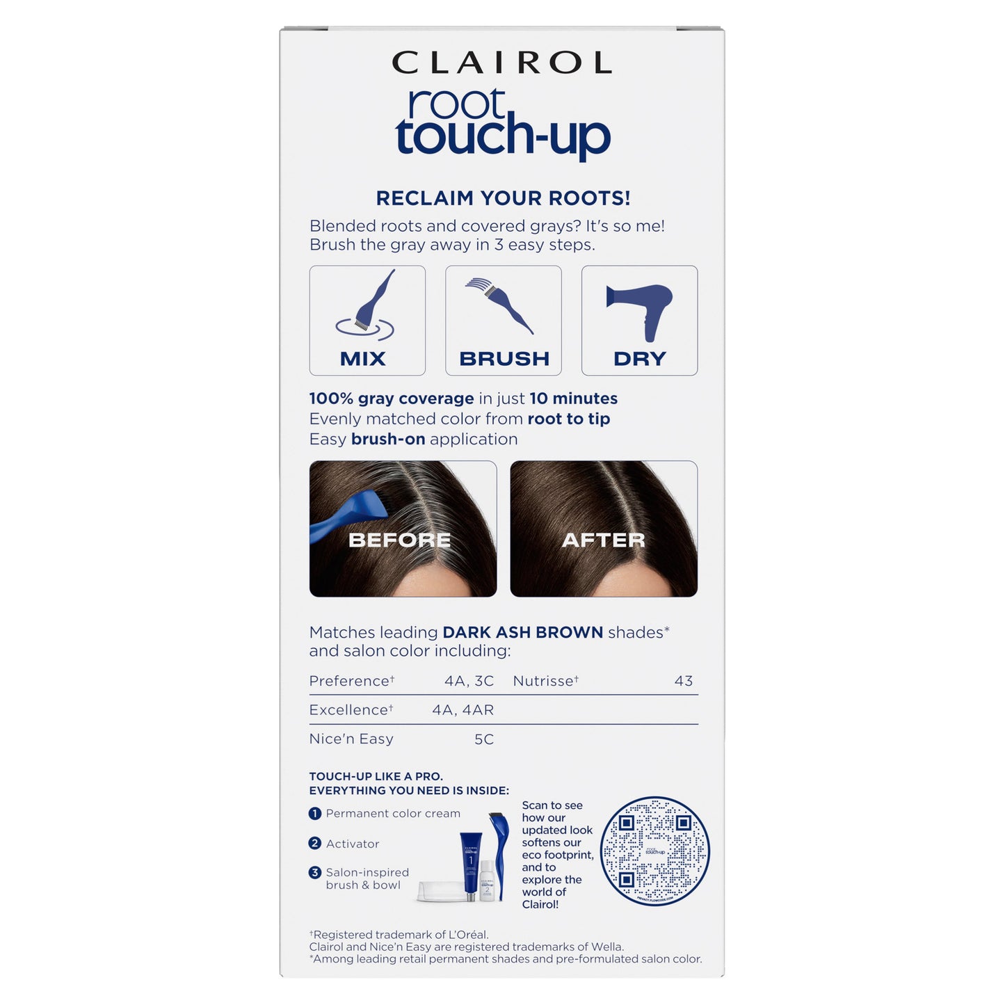 Clairol Nice 'N Easy Root Touch Up Hair Color - 4A Dark Ash Brown