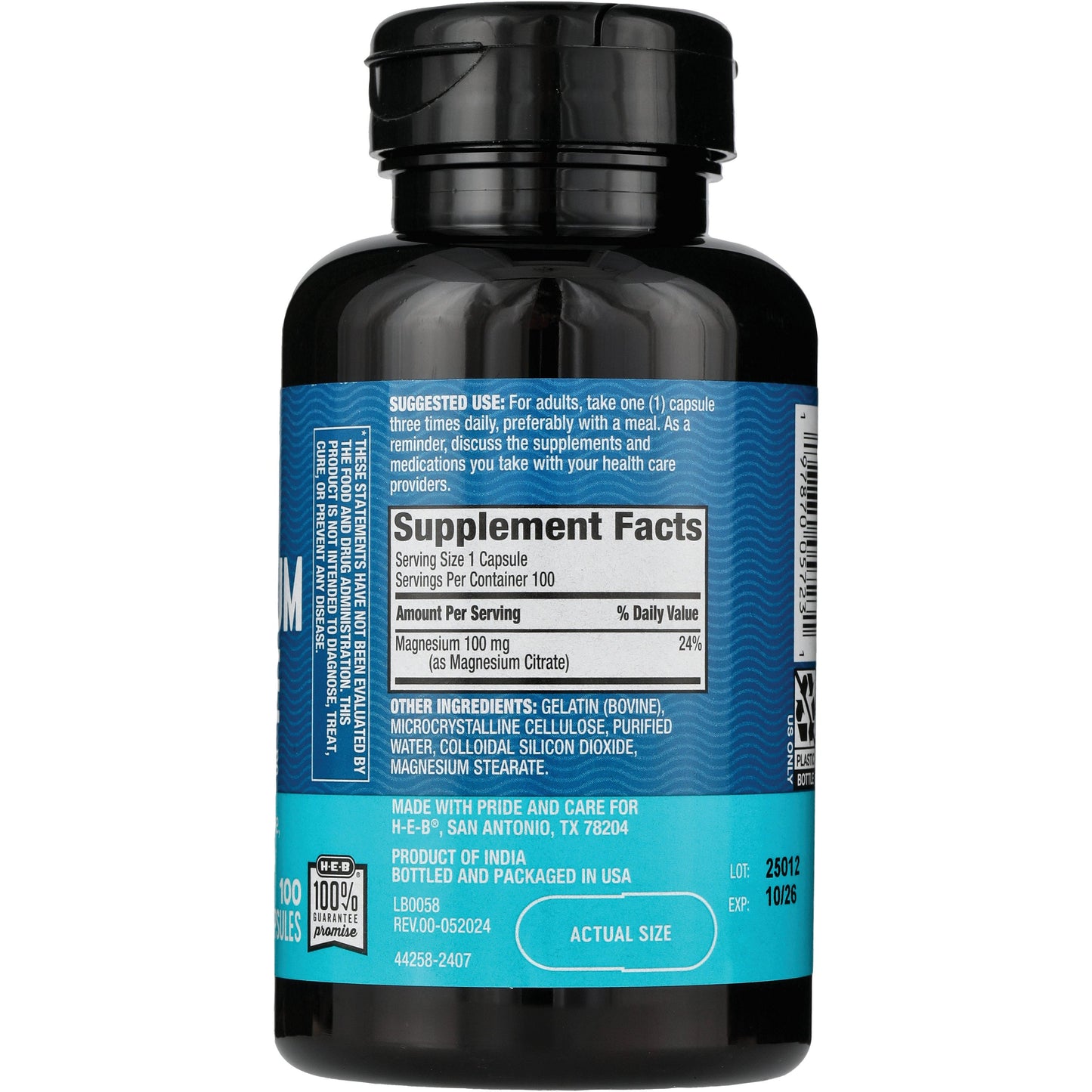 H-E-B Vitamins Magnesium Citrate 100 mg Capsules