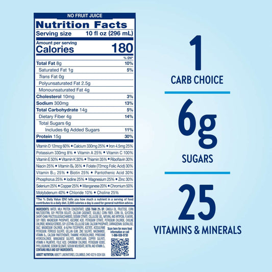 Glucerna Hunger Smart Shake, 15g Protein, Classic Strawberry, 10 fl oz Bottles