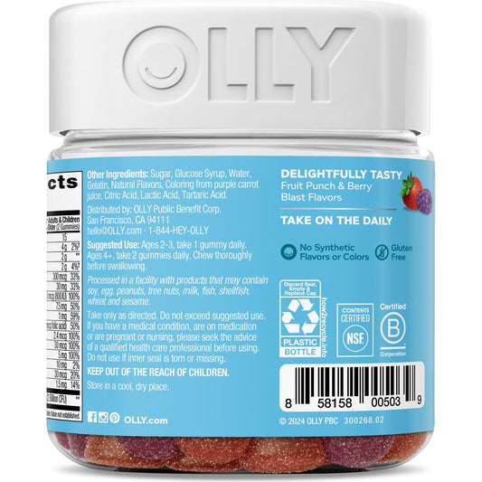 OLLY Kids Multivitamin & Probiotic Digestive Gummies - Berry