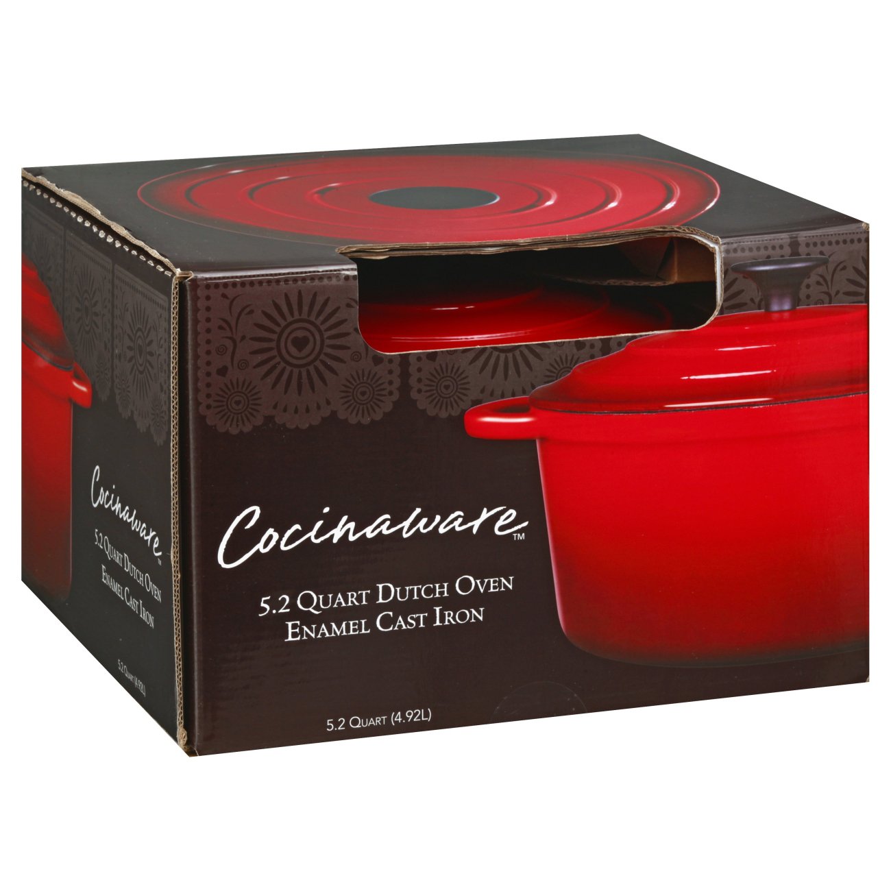 Cocinaware Enamel Cast Iron Dutch Oven – Red
