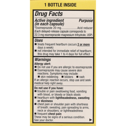 H-E-B Esomeprazole Magnesium 20 mg Capsules