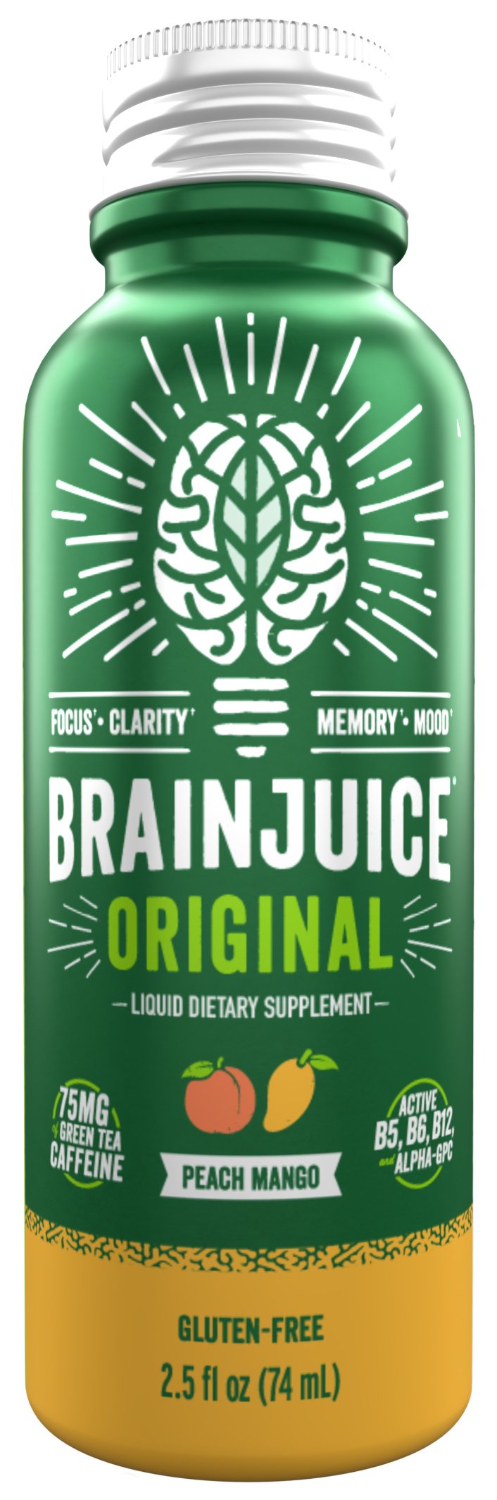 BrainJuice Original Liquid Supplement - Peach Mango