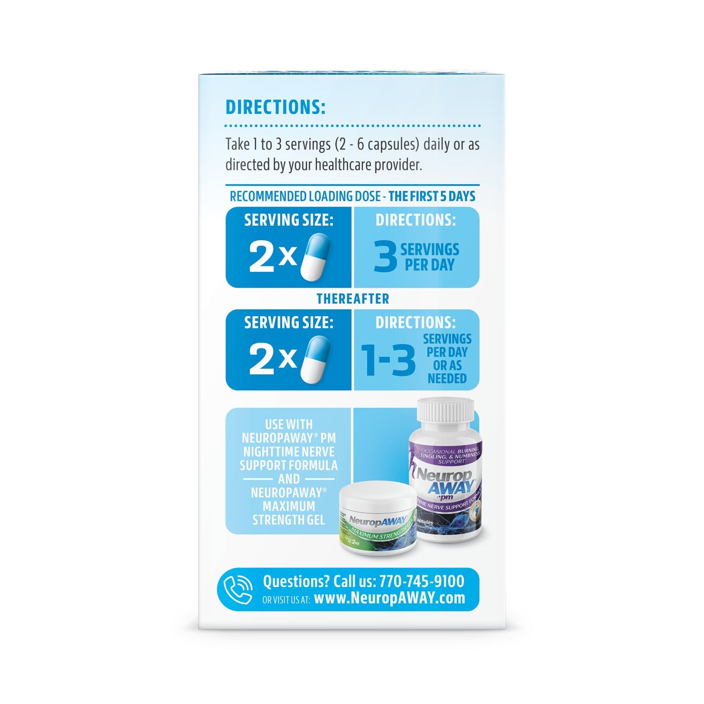 NeuropAWAY Nerve Support Formula Capsules